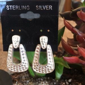 Sterling silver earrings 1-1/4” long
